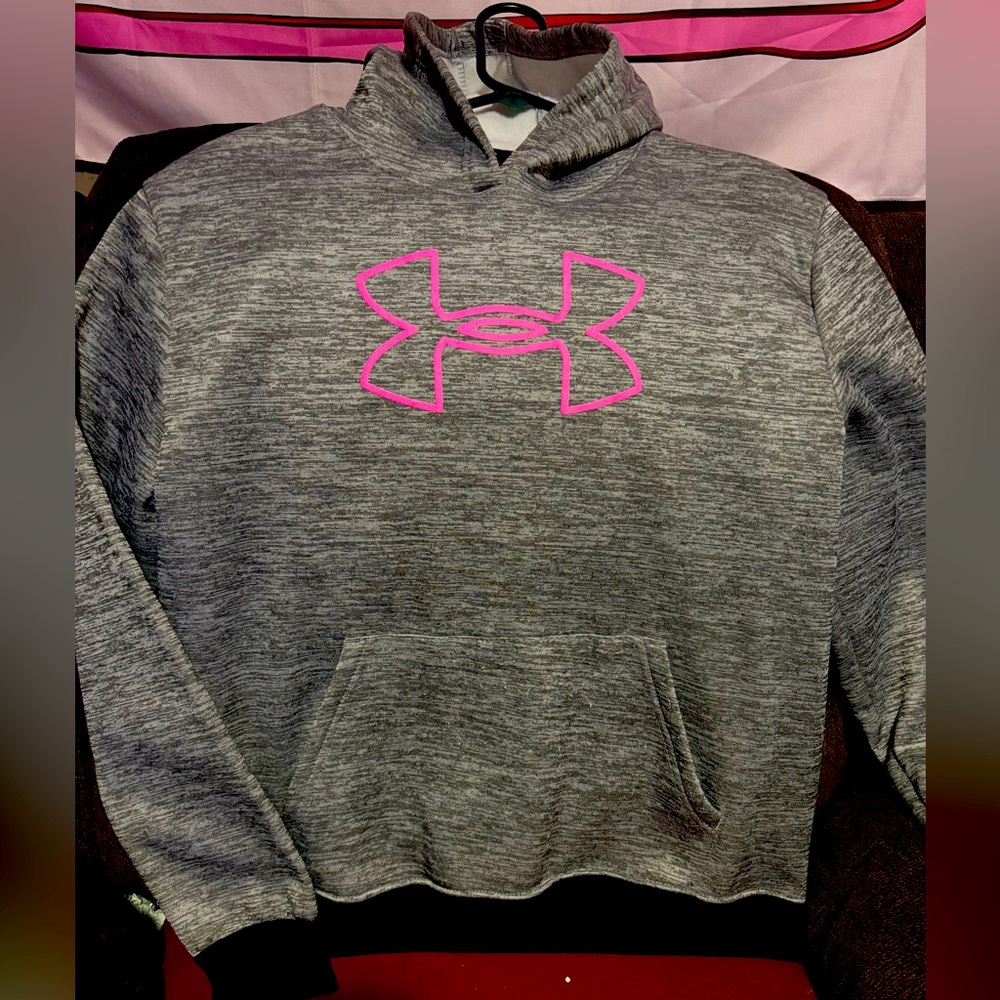 under Armour hoodie. Very warm and soft.